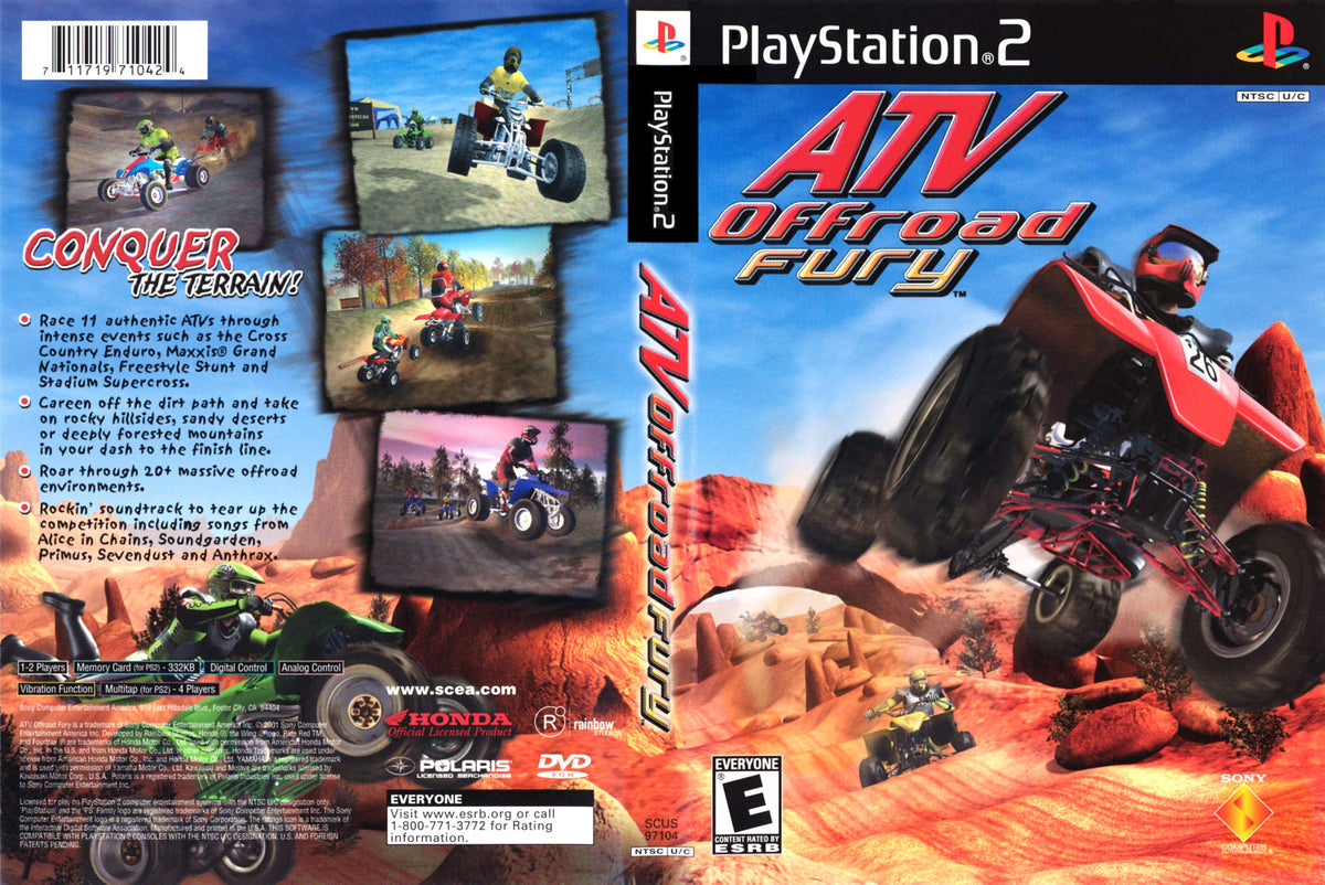 Atv offroad deals fury playstation 2