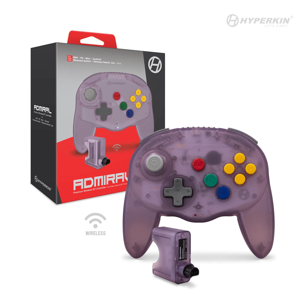 miadore N64 Controller, bekabelde gamepad controller joystick compatibel met N64-console (grijs miadore N64 Controller, bekabelde gamepad controller joystick compatibel met N64-console (grijs