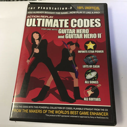 Action Replay Ultimate Codes For Guitar Hero I & II