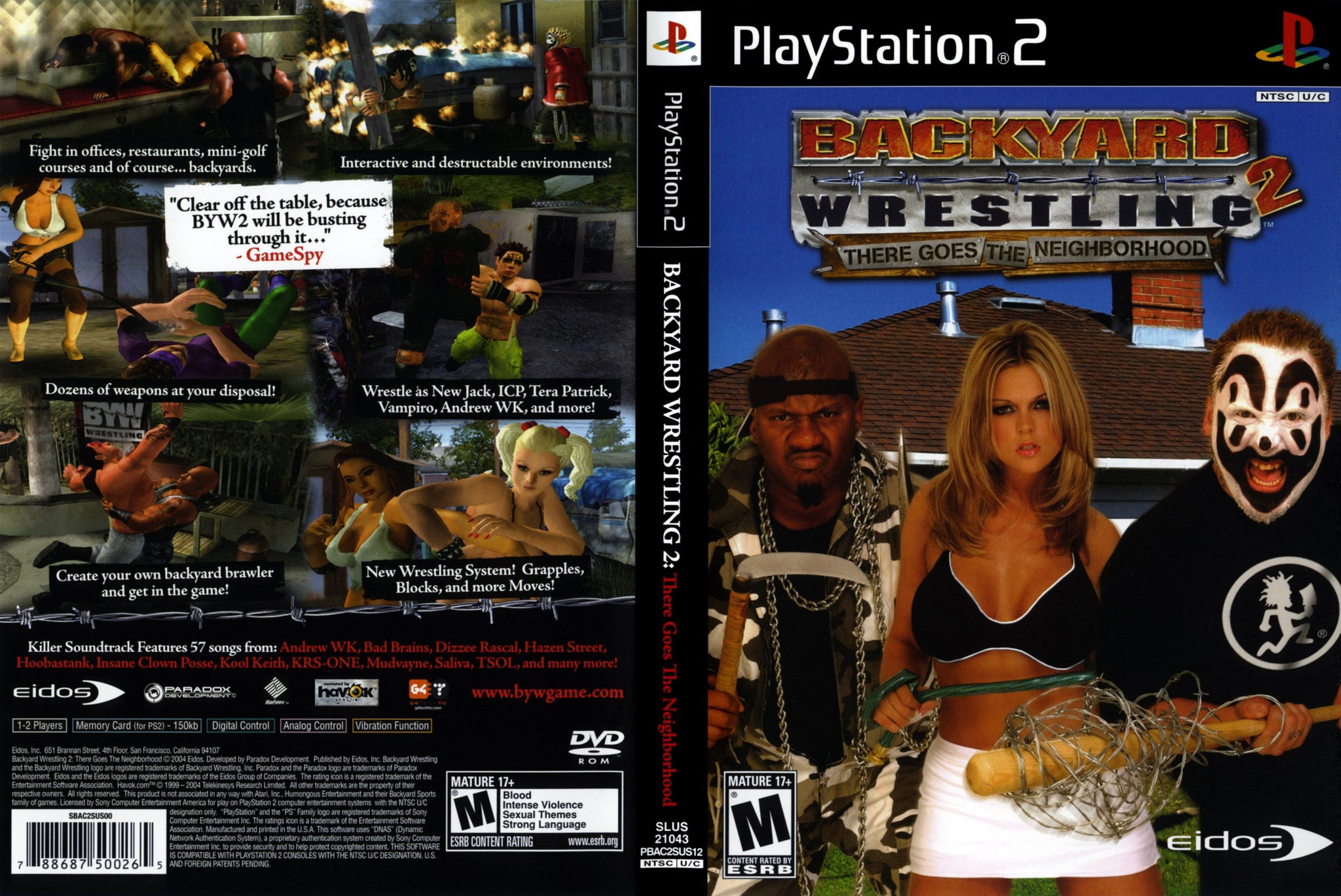 Backyard Wrestling Ps2 Capa+pôster+disco Play 2 Backyard Wrestling Ps2 Capa+pôster+disco Play 2