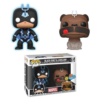 Black Bolt (Blue - Glow) & Lockjaw (Teleporting) (2-Pack) [SDCC]