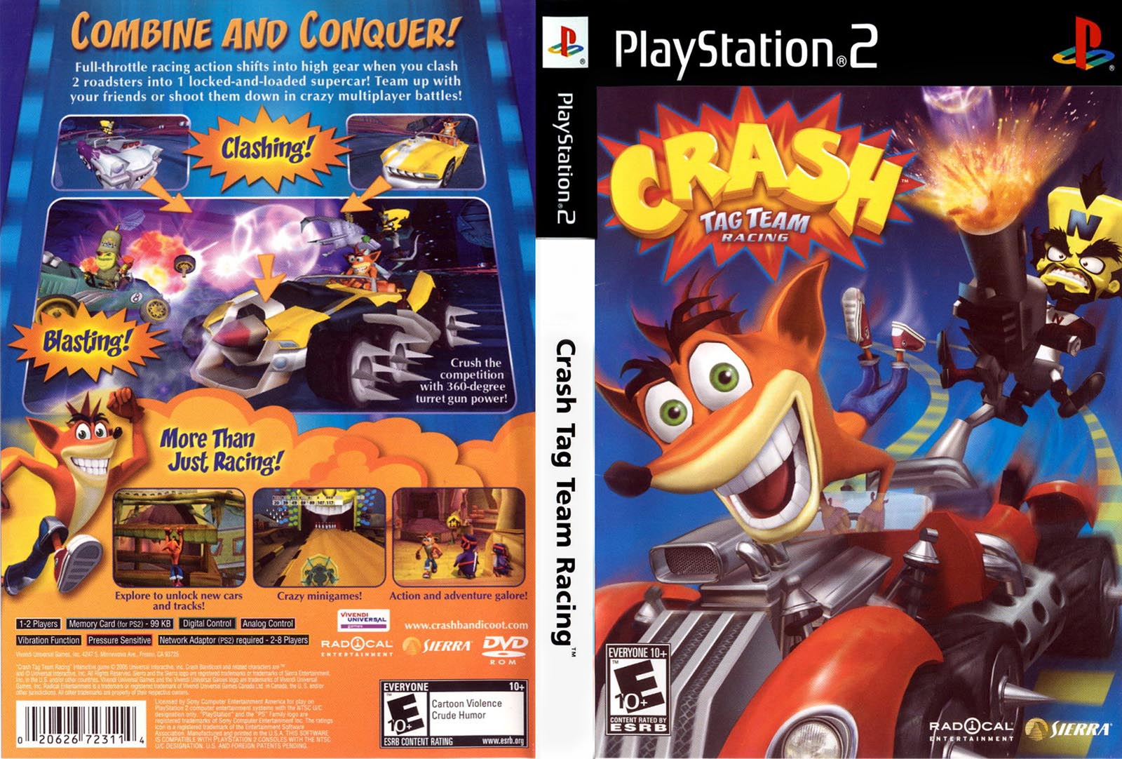 Jogo PS2 Crash Tag Team Racing - Sierra - Gameteczone a melhor